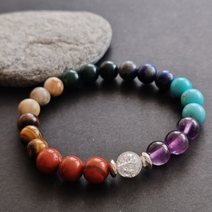 Csakra karkötő - ékszer - karkötő - gyöngyös karkötő - Meska.hu