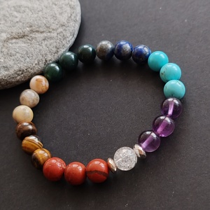 Csakra karkötő - ékszer - karkötő - gyöngyös karkötő - Meska.hu