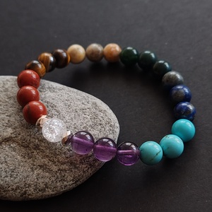 Csakra karkötő - ékszer - karkötő - gyöngyös karkötő - Meska.hu