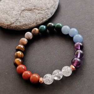 Csakra karkötő, Ékszer, Karkötő, Gyöngyös karkötő, Ékszerkészítés, MESKA