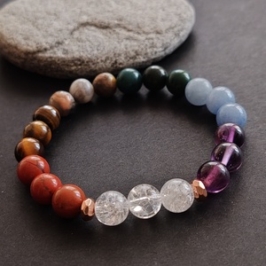 Csakra karkötő - ékszer - karkötő - gyöngyös karkötő - Meska.hu