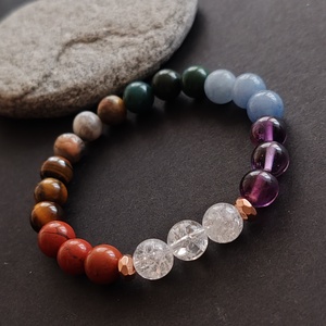 Csakra karkötő - ékszer - karkötő - gyöngyös karkötő - Meska.hu