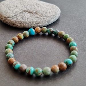 Türkiz karkötő - ékszer - karkötő - gyöngyös karkötő - Meska.hu