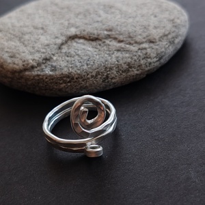 Ezüst alumínium gyűrű  - ékszer - gyűrű - fonódó gyűrű - Meska.hu
