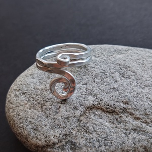 Ezüst alumínium gyűrű  - ékszer - gyűrű - fonódó gyűrű - Meska.hu