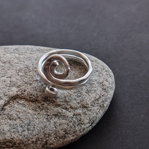 Ezüst alumínium gyűrű  - ékszer - gyűrű - fonódó gyűrű - Meska.hu