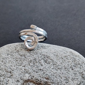 Ezüst alumínium gyűrű , Ékszer, Gyűrű, Fonódó gyűrű, Ékszerkészítés, Fémmegmunkálás, MESKA