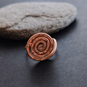 Kakaós tekercs...  rosegold alumínium gyűrű , Ékszer, Gyűrű, Fonódó gyűrű, Ékszerkészítés, Fémmegmunkálás, MESKA