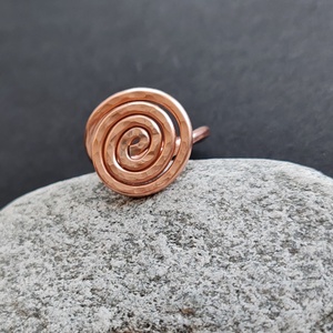 Kakaós tekercs...  rosegold alumínium gyűrű  - ékszer - gyűrű - fonódó gyűrű - Meska.hu