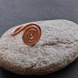 Kakaós tekercs...  rosegold alumínium gyűrű  - ékszer - gyűrű - fonódó gyűrű - Meska.hu