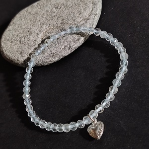 Kék topáz karkötő - ékszer - karkötő - gyöngyös karkötő - Meska.hu