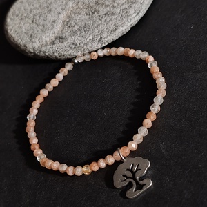 Barack holdkő karkötő, Ékszer, Karkötő, Gyöngyös karkötő, Ékszerkészítés, MESKA