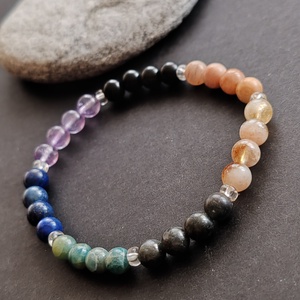 Extra csakra karkötő - ékszer - karkötő - gyöngyös karkötő - Meska.hu