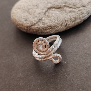 Ezüst alumínium gyűrű  - ékszer - gyűrű - fonódó gyűrű - Meska.hu