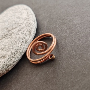 Minimál vörösréz gyűrű  - ékszer - gyűrű - fonódó gyűrű - Meska.hu