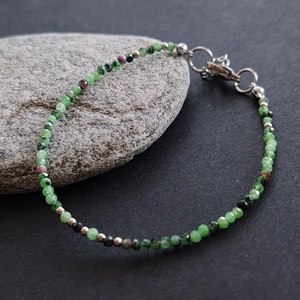 Minidesign... ruby zoizit karkötő , Ékszer, Karkötő, Gyöngyös karkötő, Ékszerkészítés, MESKA