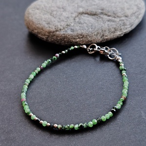 Minidesign... ruby zoizit karkötő  - ékszer - karkötő - gyöngyös karkötő - Meska.hu