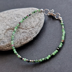 Minidesign... ruby zoizit karkötő  - ékszer - karkötő - gyöngyös karkötő - Meska.hu