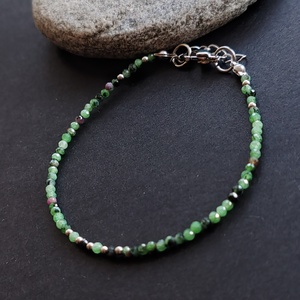 Minidesign... ruby zoizit karkötő  - ékszer - karkötő - gyöngyös karkötő - Meska.hu