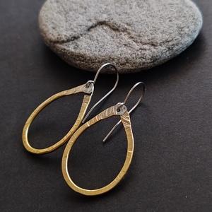 Arany csepp fülbevaló  - ékszer - fülbevaló - lógó fülbevaló - Meska.hu