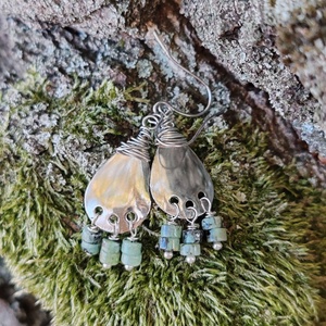 Afrikai türkiz fülbevaló  - ékszer - fülbevaló - lógó fülbevaló - Meska.hu