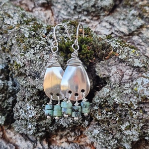 Afrikai türkiz fülbevaló  - Meska.hu