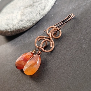 Napsütés... vörösréz fülbevaló  - Meska.hu