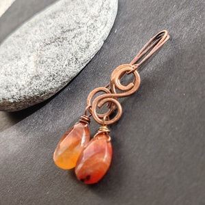 Napsütés... vörösréz fülbevaló  - ékszer - fülbevaló - lógó fülbevaló - Meska.hu