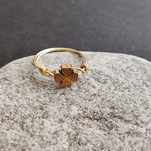 Legyen szerencséd... Sárgaréz gyűrű , Ékszer, Gyűrű, Fonódó gyűrű, Ékszerkészítés, MESKA