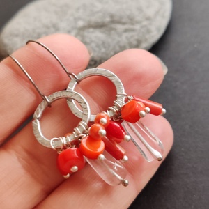 Csipkebogyó... fürtös fülbevaló - ékszer - fülbevaló - lógó fülbevaló - Meska.hu