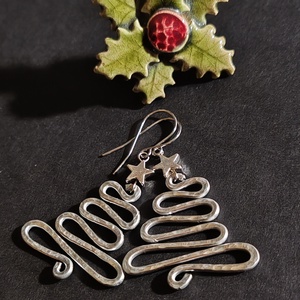 Fenyőfa... alumínium fülbevaló  - ékszer - fülbevaló - lógó fülbevaló - Meska.hu