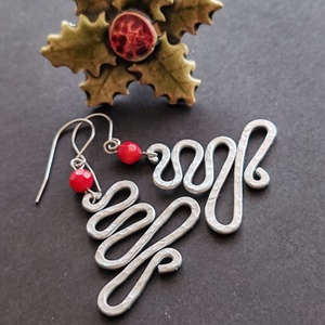 Fenyőfa... Kiskarácsony alumínium fülbevaló  - ékszer - fülbevaló - lógó fülbevaló - Meska.hu