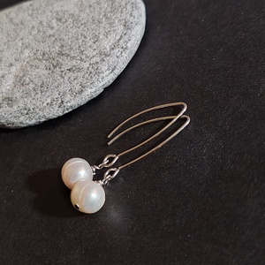 Édesvízi tenyésztett gyöngy fülbevaló - Meska.hu
