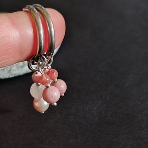 Kívánság fülbevaló... ásványokkal - ékszer - fülbevaló - lógós kerek fülbevaló - Meska.hu