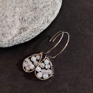 Apró achát fülbevaló , Ékszer, Fülbevaló, Lógó fülbevaló, Ékszerkészítés, MESKA