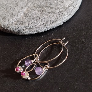 Cseppecske... acél fülbevaló  - ékszer - fülbevaló - karika fülbevaló - Meska.hu