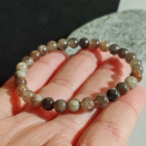 Fekete holdkő karkötő - ékszer - karkötő - gyöngyös karkötő - Meska.hu