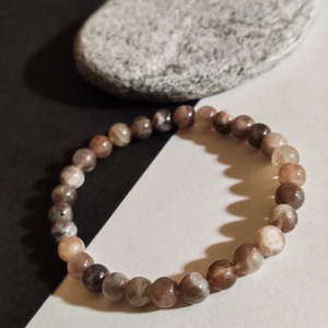 Fekete holdkő karkötő, Ékszer, Karkötő, Gyöngyös karkötő, Ékszerkészítés, MESKA