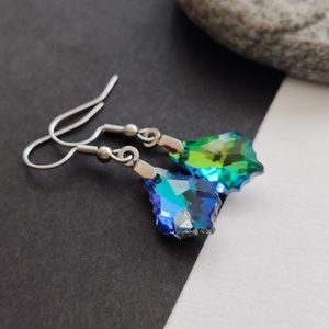 Kristály fülbevaló - ékszer - fülbevaló - lógó fülbevaló - Meska.hu