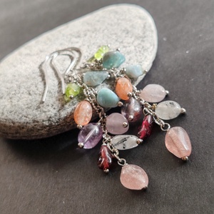 Hosszú drazsé fülbevaló - ékszer - fülbevaló - lógó fülbevaló - Meska.hu