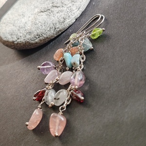 Hosszú drazsé fülbevaló - ékszer - fülbevaló - lógó fülbevaló - Meska.hu