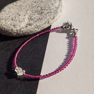 Minidesign... herkimer gyémánt - cirkónia karkötő  - ékszer - karkötő - gyöngyös karkötő - Meska.hu