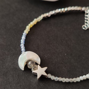 Minidesign... hold csillag  karkötő - ékszer - karkötő - gyöngyös karkötő - Meska.hu