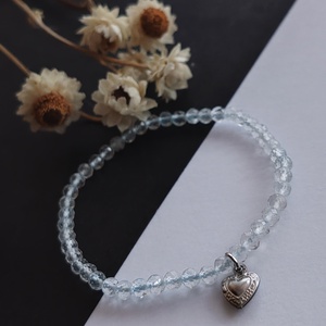 Kék topáz karkötő - ékszer - karkötő - gyöngyös karkötő - Meska.hu