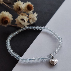 Kék topáz karkötő - ékszer - karkötő - gyöngyös karkötő - Meska.hu