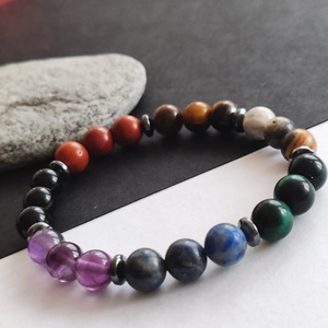 Csakra karkötő - ékszer - karkötő - gyöngyös karkötő - Meska.hu