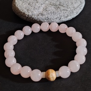 Illatos karkötő... rózsakvarc - palo santo - ékszer - karkötő - gyöngyös karkötő - Meska.hu