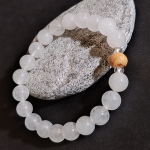 Illatos karkötő... tejkvarc - palo santo - ékszer - karkötő - gyöngyös karkötő - Meska.hu