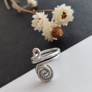 Alumínium design gyűrű  - ékszer - gyűrű - fonódó gyűrű - Meska.hu