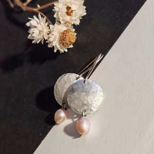 Édesvízi tenyésztett gyöngy fülbevaló - Meska.hu